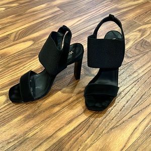 Square toe high heel sandals